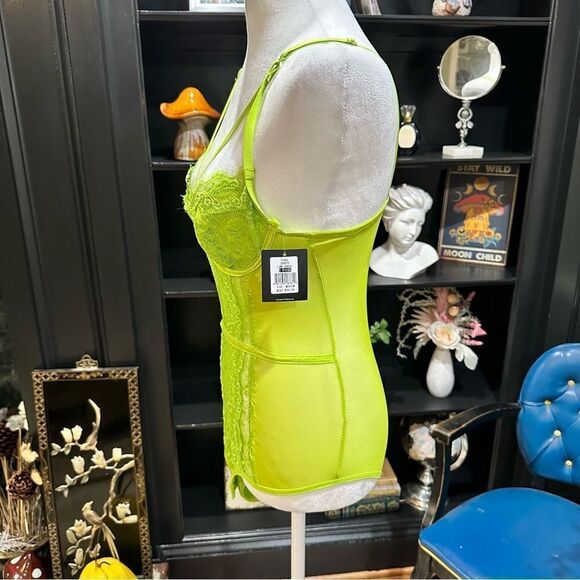 Just Sexy Lingerie Neon Green NWT Lace Lingerie Size M - Picture 8 of 12